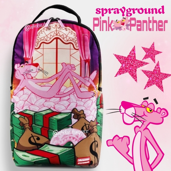 SOLD OUT๐๐๐ฅฐ๐ Sprayground Pink Panther Women's Bag Unisex Backpack Travel - Picture 4 of 14